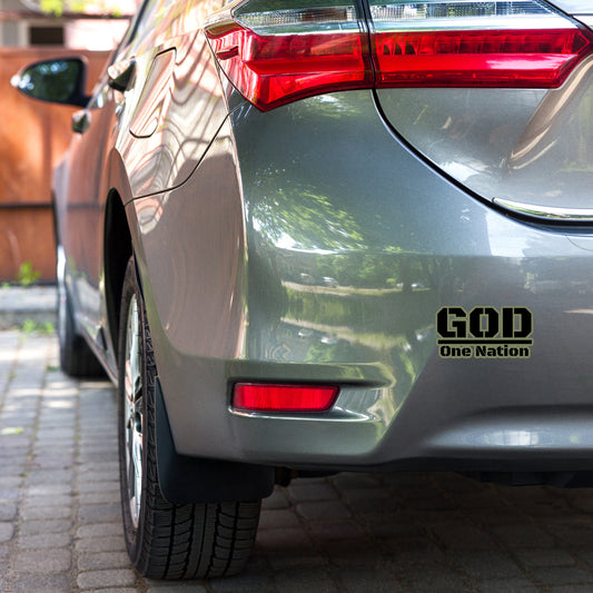 One Nation under God black & OD green Bubble-free stickers