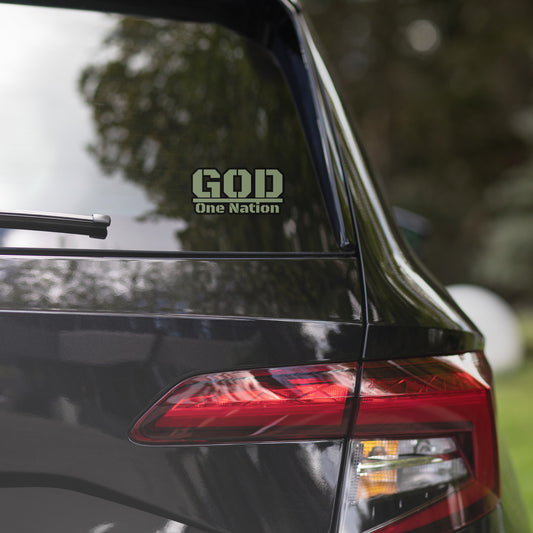 One Nation under God OD green Bubble-free stickers