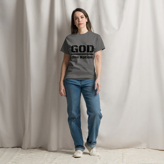 One Nation Under God MIL colors Unisex classic tee